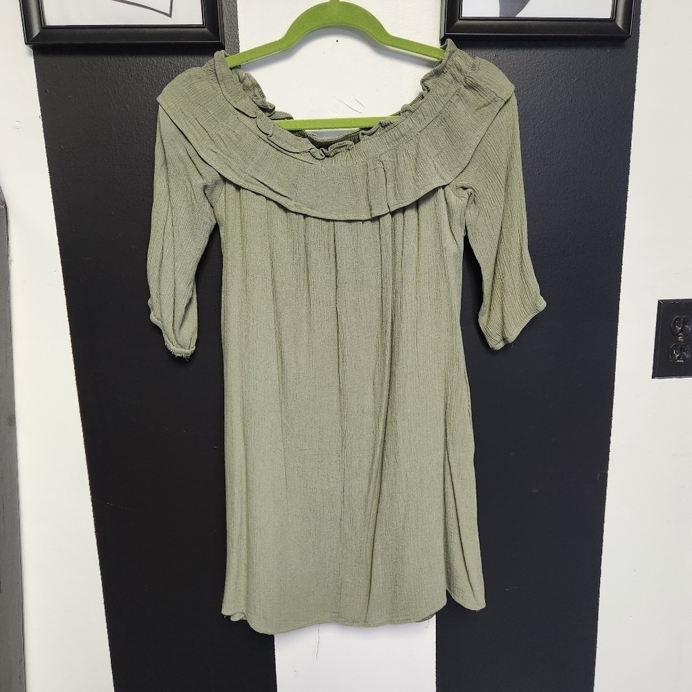 Ribbed ruffle tassel tunic top - Picture 6 of 6